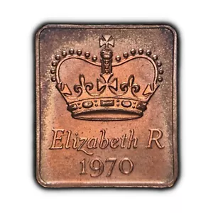 GREAT BRITAIN. 1970, Medal - QEII, Royal Mint Coin Proof Set Token, Medallion B - Picture 1 of 3