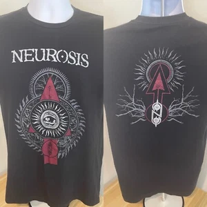 RARE Neurosis Metal Band T Shirt Medium Black Two-Sided SMALL FLAW PLEASE READ - Picture 1 of 9