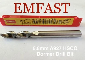 6,8 mm DORMER A927 PUNTA TRAPANO A PERCUSSIONE ALTA VELOCITÀ HSCo COBALTO PFX - Foto 1 di 2