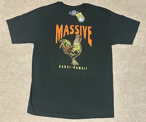 The Duck Company Massive Rooster XL T-Shirt Black Kauai Hawaii Funny Graphic Tee - Imagen 1 de 9