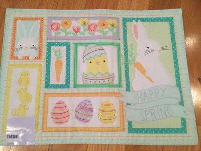 Easter/ Spring Table Mat, light green, new, 17.5 x 13, polyester - Image 1 of 4