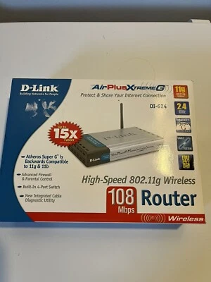 D-Link DI-624 108G High Speed Wireless Router AirPlus 802.11g - Image 1 of 4