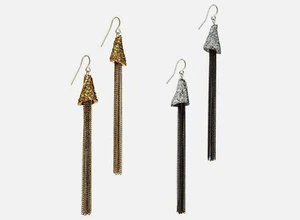 Orecchini pendenti con frange Kirna Zabête colori: oro o argento - Foto 1 di 5