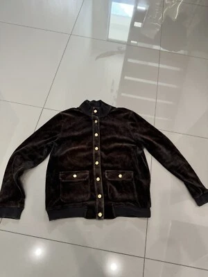 Chaqueta deportiva Lauren Ralph Lauren de terciopelo para mujer pequeña mediana marrón Foto 1 de 4