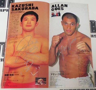 Kazushi Sakuraba Mark Kerr Marco Ruas Allan Goes Signed Pride FC 4 Event Program - Image 1 of 4