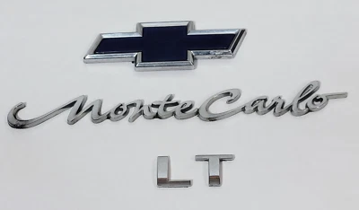 2000 - 2007 Chevrolet Monte Carlo LT Rear Trunk Lid Emblem SET OEM Blue Bow Tie - Image 1 of 4