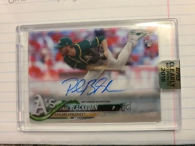 2018 PAUL BLACKBURN TOPPS CLEARLY AUTHENTIC AUTO NEW YORK METS/OAKLAND ATHLETICS - Image 1 of 2
