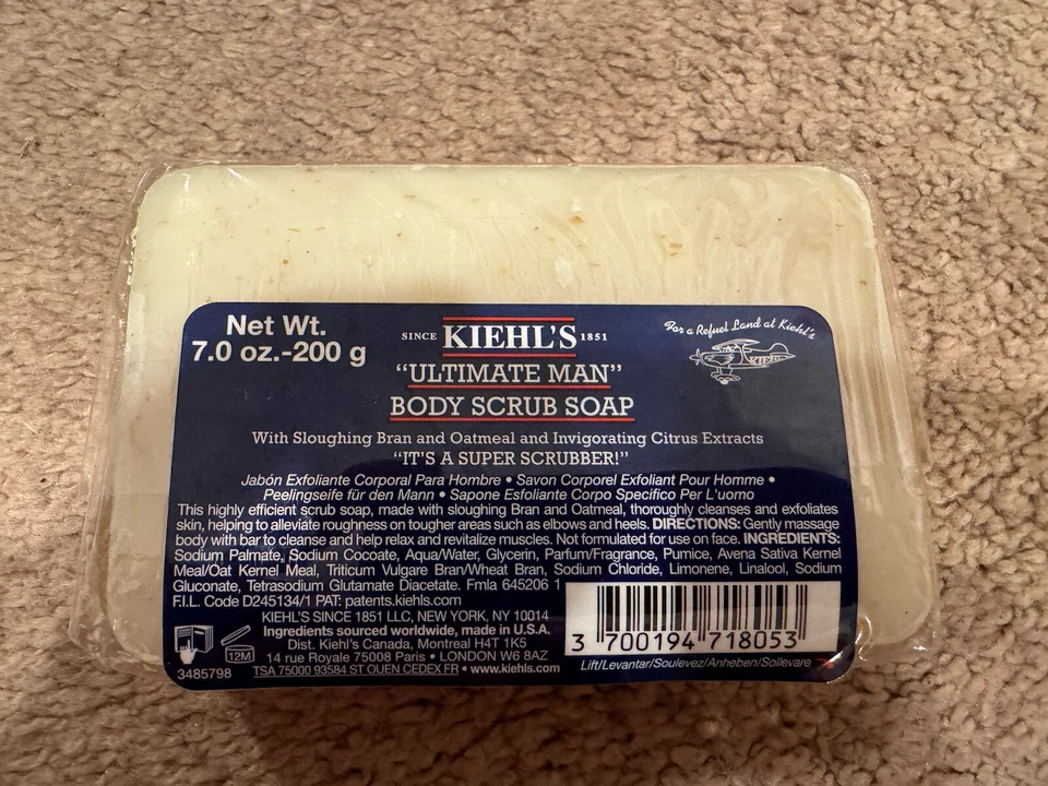 Kiehl s Ultimate Man Body Scrub Soap Full Size 7oz NEW SEALED - Image 1 of 1