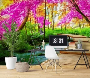 3D Rosa Blätter H9726 Tapete Wandbild Selbstklebend Abnehmbare Aufkleber Erin - Bild 1 von 11