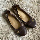 Coach Chelsey signature brown leather ballet flats women's 9.5