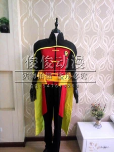 Adult Young Justice Robin Costume Uniform Black Cloak Jumpsuit Cosplay Cape - Picture 1 of 4