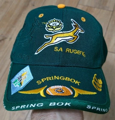 Canterbury Vintage Springboks SA South Africa Rugby Cap - Image 1 of 4
