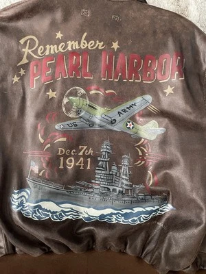 Remember Pearl Harbor™ A-2 Flight Jacket Z21W015M Size 42 - Image 1 of 4