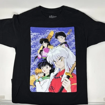 Camiseta Inuyasha Para Hombre - Imagen de Caja de Grupo de Personajes Remolinados Púrpura Foto 1 de 4