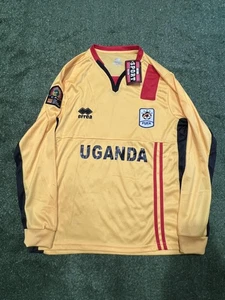 Uganda National Team Jersey Mens XL Yellow Long Sleeve Soccer Errea CAF 2017 - Picture 1 of 12