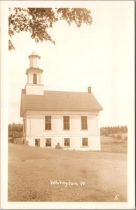 WHITINGHAM, Vermont Real Photo RPPC Postcard Church Building View c1950s Unused - Picture 1 of 2