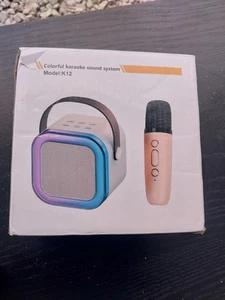 Karaoke Machine Portable Bluetooth Speaker with Wireless Microphone MP3 Player - Picture 1 of 3