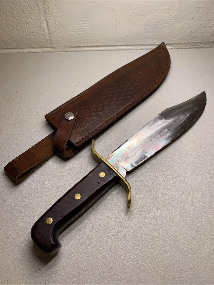 1986 Western USA W49 Fixed Blade Survival Bowie Knife & Sheath Excellent Great! - Image 1 of 4