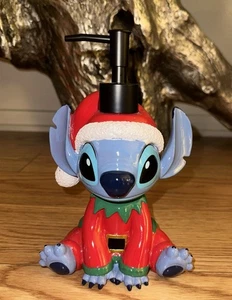 Disney Stitch Santa Hat Elf Christmas Holiday Soap Lotion Dispenser - Picture 1 of 4