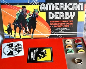 Cadaco-Ellis original. Juego de mesa de carreras de caballos The American Derby 1945. COMPLETO - Imagen 1 de 8