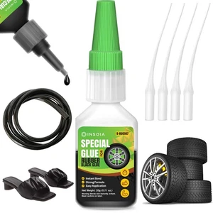Black Rubber Glue 20g Heavy Duty Rubber Adhesive for Tire Tube Shoes Plastic ... - Picture 1 of 9