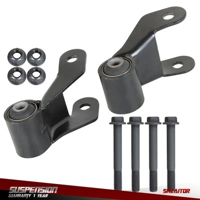 Kit de soporte de grillete trasero de resorte de hoja 2 piezas para GMC Sierra 1500 2009-2013 Foto 1 de 4