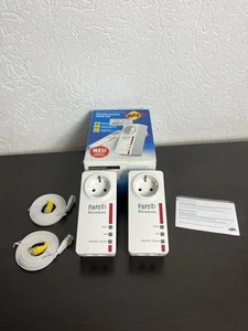 AVM FRITZ Powerline 1220E Set | Gigabit LAN 1200Mbps Adapter | 20002737 Bardzo dobry - Zdjęcie 1 z 13