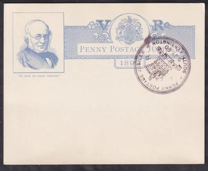 1890 PENNY POSTAGE JUBILEE CARD, SOUTH KENSINGTON VR POSTMARK UNADDRESSED - Picture 1 of 1