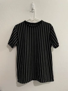 DENIM & FLO WER Ricky Singh Black And White Striped Short Men’s Size M - Picture 1 of 6