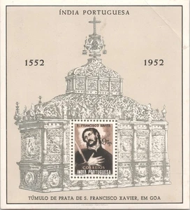Portuguese India 1952 Xavier´s Thumb Miniature Sheet MNH - Picture 1 of 2