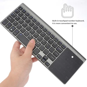 Klawiatura bezprzewodowa -Touchpad Praca Cicha klawiatura komputerowa Klawiatura laptopa - Zdjęcie 1 z 12