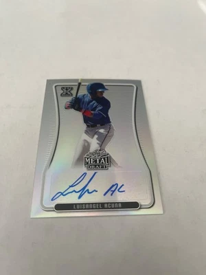 2020 Leaf Metal Draft Luisangel Acuna Blue Ink Auto BA-LA1 - Image 1 of 2