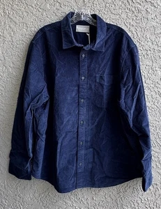 Camisas de pana Everlane para hombre azul marino abotonadas algodón elástico talla XL -NUEVAS CON ETIQUETAS - Imagen 1 de 7