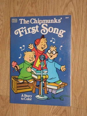 VINTAGE KIDS COLORING BOOK OLD-SCHOOL THE CHIPMUNKS ALVIN 1983 - Image 1 of 4