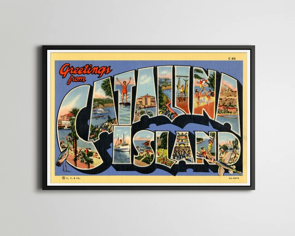 CATALINA ISLAND "Large Letter" Postcard POSTER! (up to 24" x 36") - California - Image 1 of 4