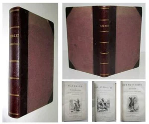 1866-1868 Three SIR WALTER SCOTT Novels Leather Binding Waverley Guy Mannering  - Picture 1 of 9