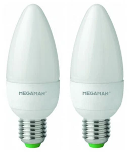 2 x Megaman 143302 LED Candle Light Bulbs Opal E27 ES 2800K Warm White - 3.5 W - Picture 1 of 1