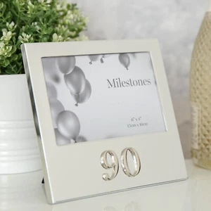 6" x 4" - 90TH Milestone Birthday Picture Frame 3D Number - 90 Age Memories Gift - Picture 1 of 3