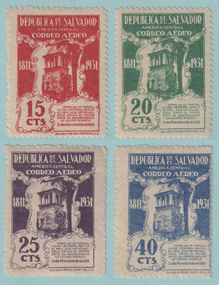 EL SALVADOR C20 - C23 CORREOS AÉREOS COMO NUEVOS NUNCA ARTICULADOS OG ** ¡MUY BIEN! - R923 Foto 1 de 1