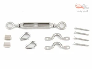 Stainless Steel Wire Rope DIY Balustrade Kit Eye/Eye Saddle Turnbuckle - 10 pack - Picture 1 of 7