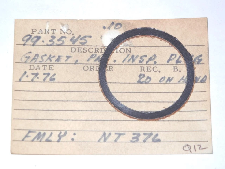 Pre-unit Triumph 500 650 primary chaincase inspection plug gasket NT376= 99-3545 - Imagem 1 de 1