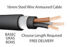 3 Core 16mm SWA Steel Wire Armoured Cable 6943 LSZH Cut To Order FREE DELIVERY