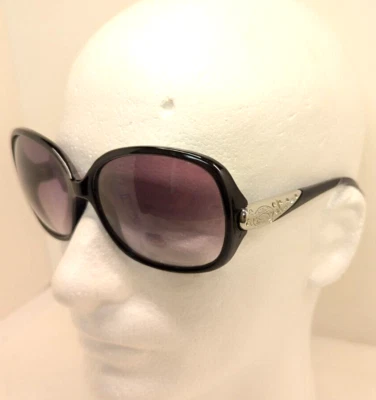 Steve Madden Womans Sunglasses Black Frame Purple Lens With Blingy Logo - Image 1 of 4