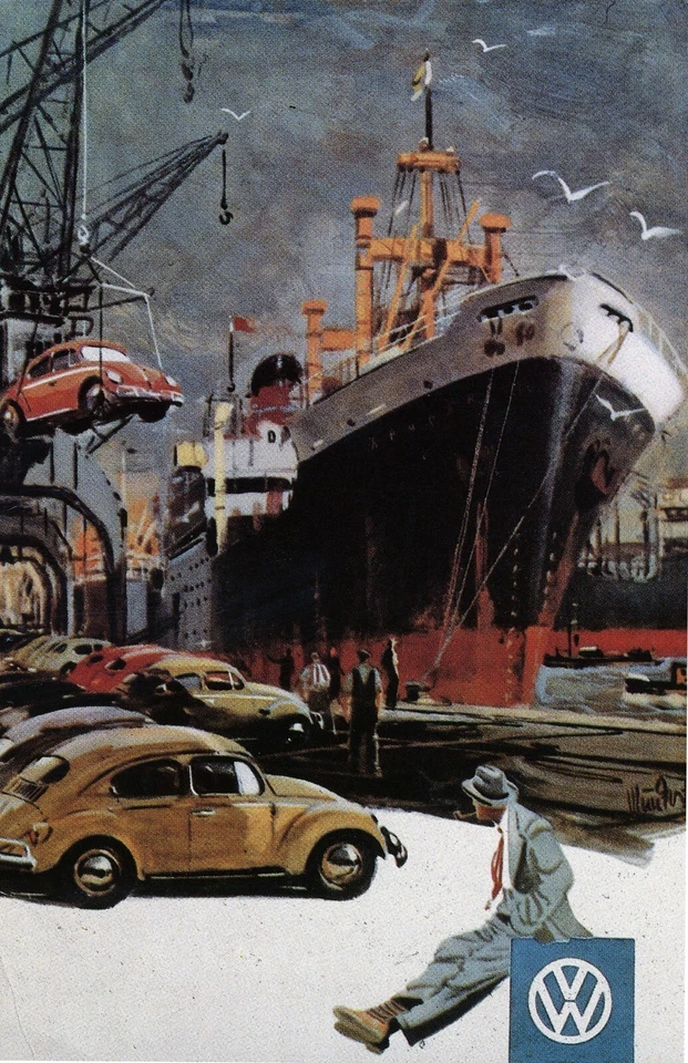 AWESOME VOLKSWAGEN VINTAGE STYLE AUTOMOBLIA POSTER 4 - Image 1 of 1