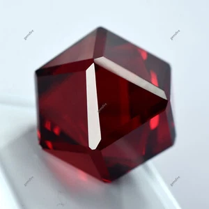 Lab-Created 114.25 Ct Stunning Red Ruby CERTIFIED Fancy Cut Gemstone Huge Size - Picture 1 of 10