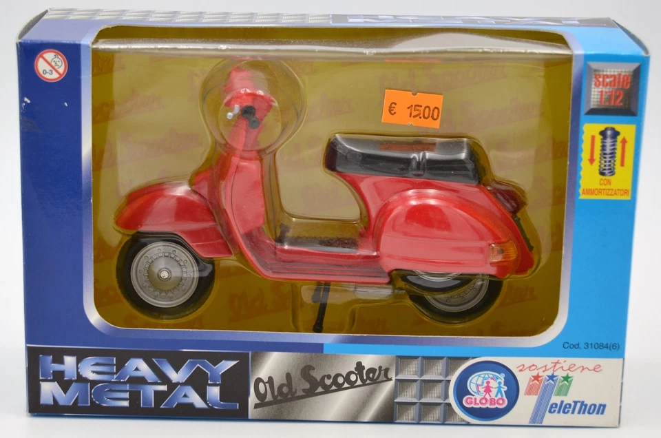 Die Cast " HEAVY METAL OLD SCOOTER " GLOBO 1/12 - Image 1 of 1