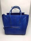 CELINE Luggage Phantom Handbag ToteBag Top Handle Blue Exotic Leather