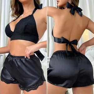 Sexy-Lingerie Nightwear Underwear Babydoll Women Lace Sleepwear Bra Shorts Sets - Picture 1 of 18