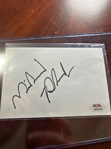 MICHAEL PHELPS SIGNED 4X6 INDEX CARD - PSA Authentic - OLYMPICS- GOLD MEDALS