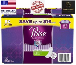Poise Very Light Absorbency Liner, Long (132 ct.) FREE & FAST SHIPPING